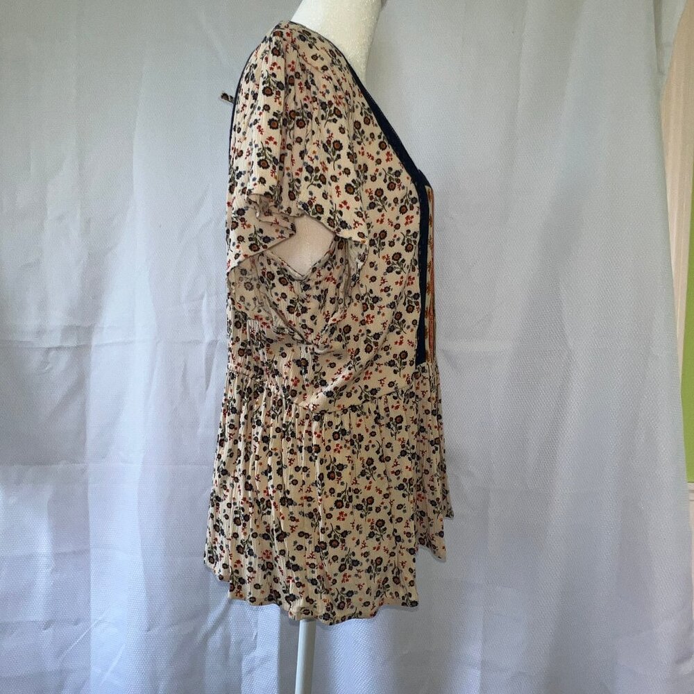 Maurices Multi-Floral Smocked Peplum Top - Picture 7 of 16